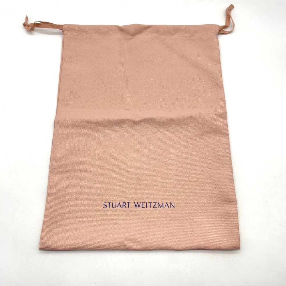 Stuart Weitzman Blush Pink Canvas Drawstring Shoe Dust Bag 14.5x10.5